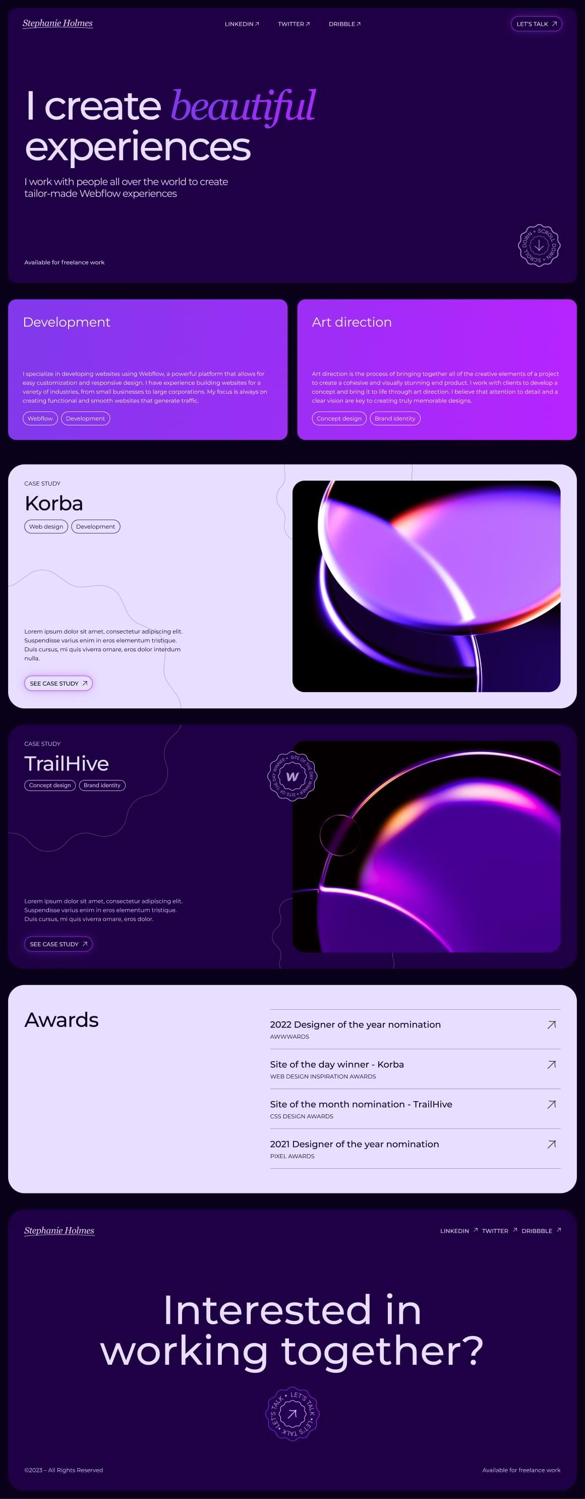 Figma Design Template For Developer Portfolios - Freebiesbug