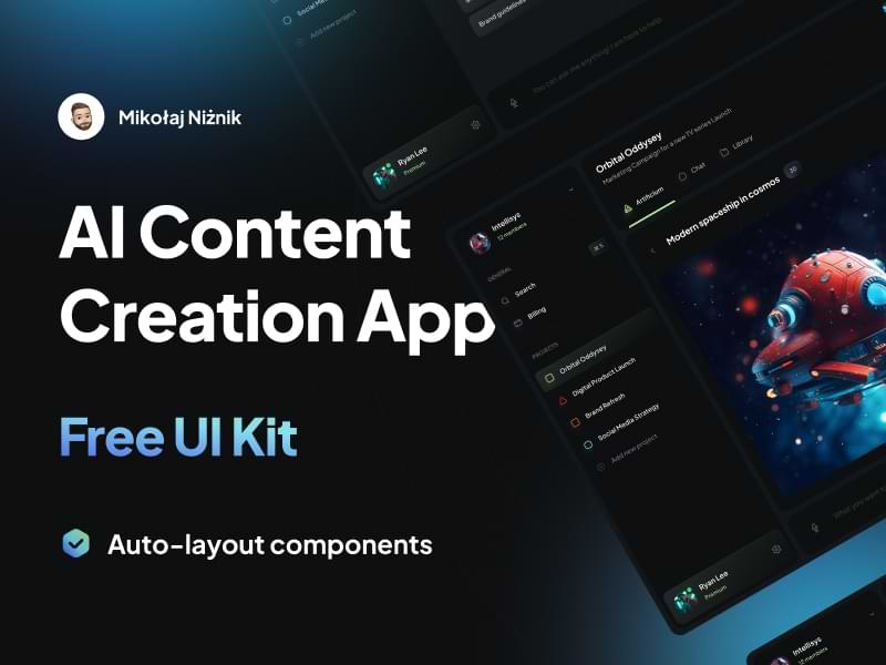 Artificium: Free UI Kit for AI Content Creation App