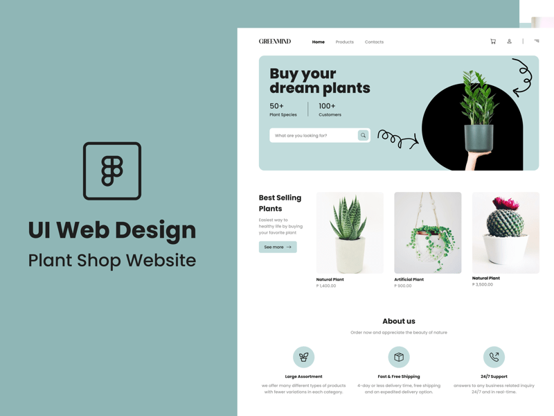 Free Ecommerce Figma Template for Plant Shop