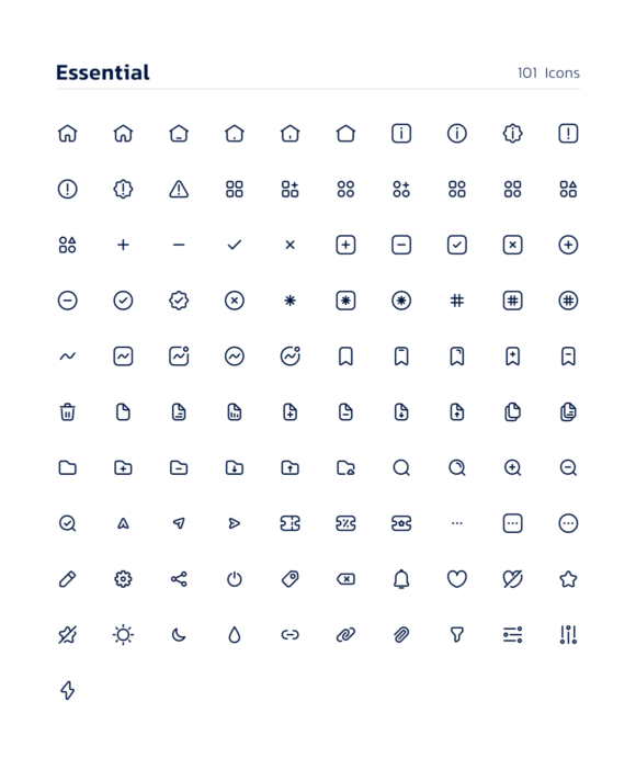 Essential icons category