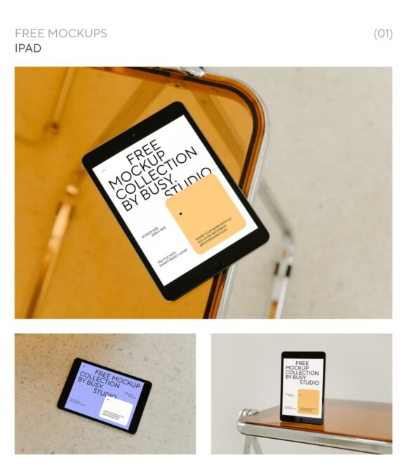 Free iPad PSD mockup