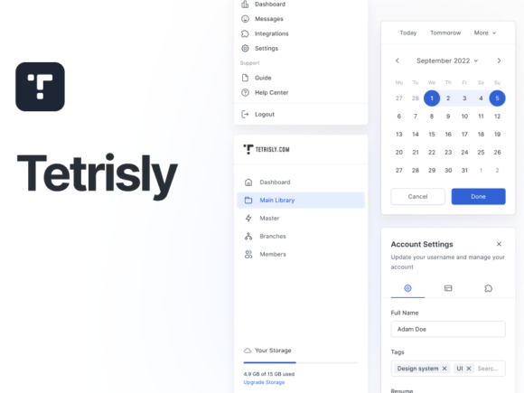 Tetrisly: UI Design System for Figma