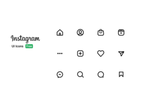 Free Instagram UI vector icons