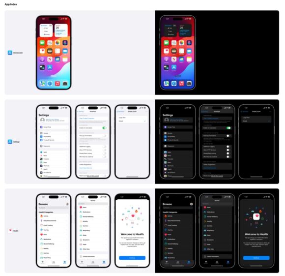 A preview of the iOS17 UI kit released by Kevin Lanceplaine
