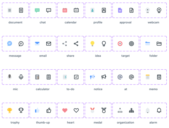 Icons in the communication category