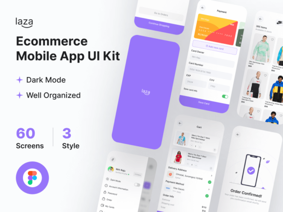 Laza: Free Mobile UI Kit for Ecommerce and Stores