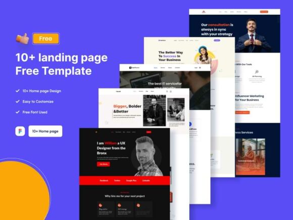10 Free Landing Page Templates for Figma