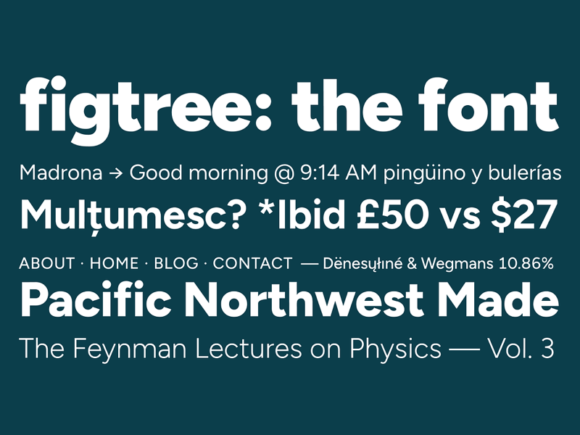 Figtree: A simple geometric sans-serif font