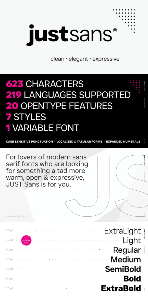 Font features