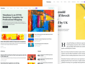 Free Bootstrap HTML Template for Blogs and Magazines