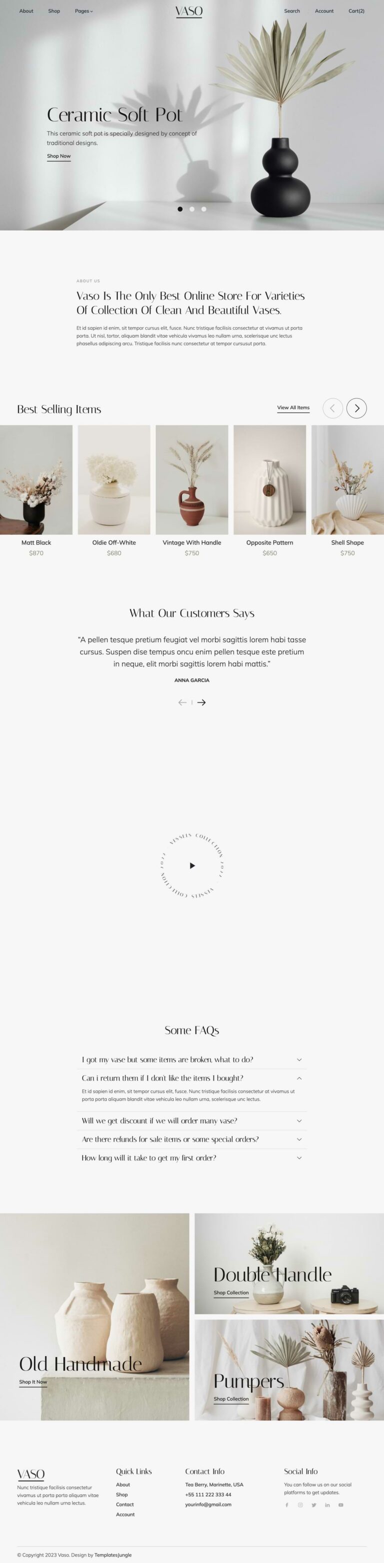 Free HTML Ecommerce Template for Interior Decor - Freebiesbug