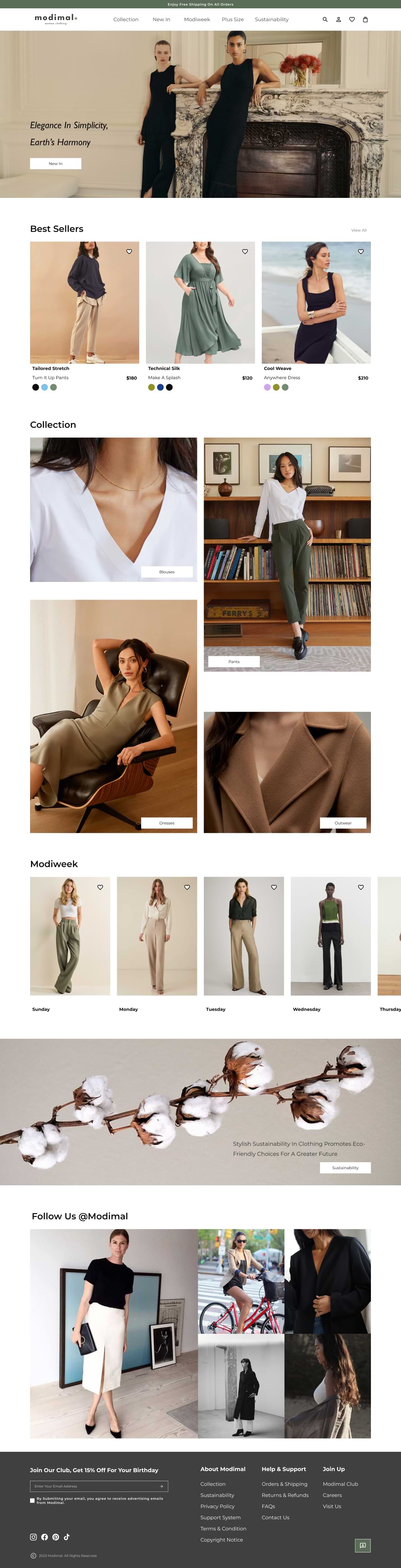 Free Design Template for Woman Clothing Store - Freebiesbug