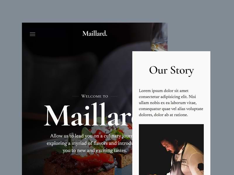 Maillard: A Free HTML Template for Restaurants