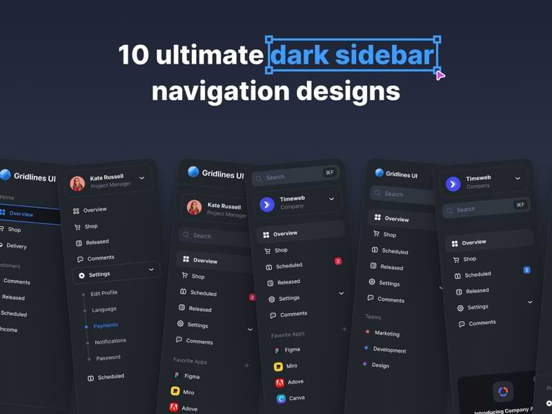 Sidebar Navigation Design for Admin UIs