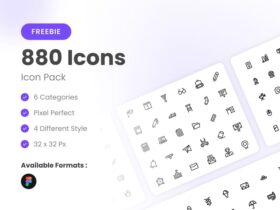 880 Free Vector Icons for UI Design