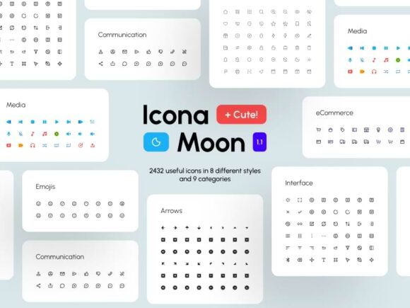 Icona Moon: +2400 Free Icons