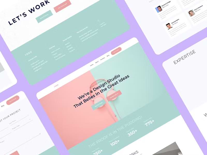 Roxo: Free HTML Template for Design Agencies