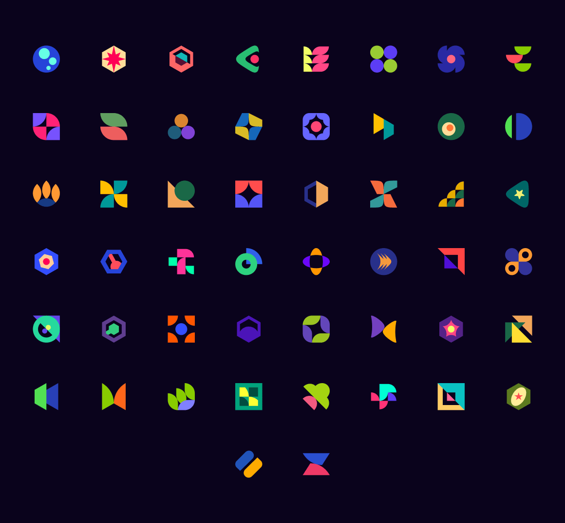 50 Free Geometric Shapes for Icons and Logo Design - Freebiesbug
