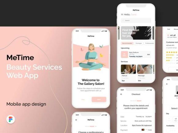 Booking App Design for Beauty Salon