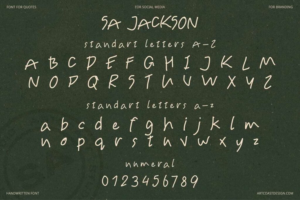 SA Jackson: Elegant Handwritten Font - Freebiesbug