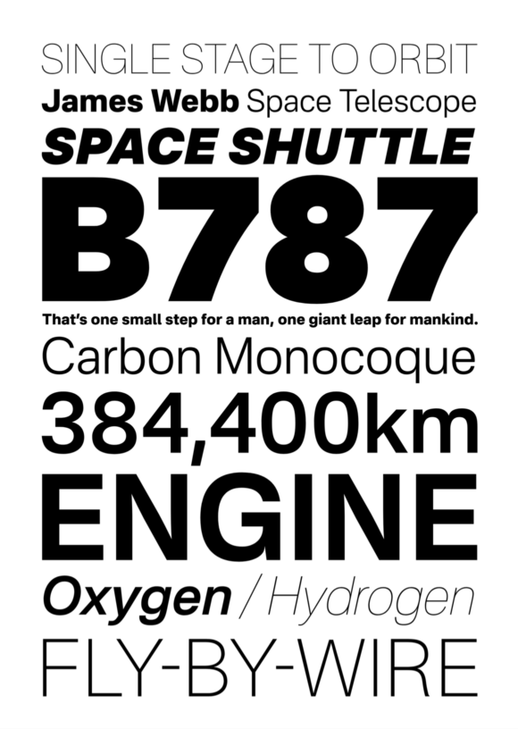 A preview of Nacelle font in action