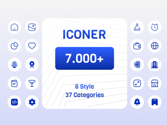 Iconer: 7,500 Free Vector Icons for UI Design