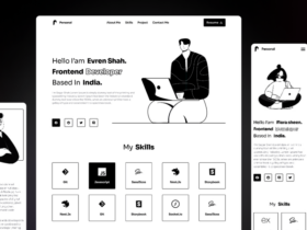 Free Figma Portfolio with Notion-style Illustrations