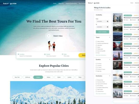 Free Travel Agency Website Template - Figma