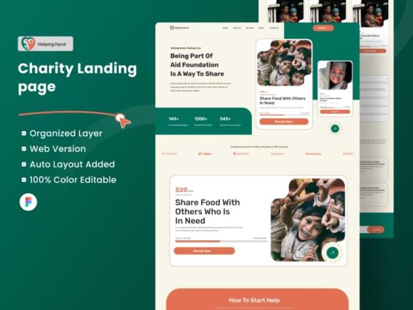 Free Charity Landing Page Template