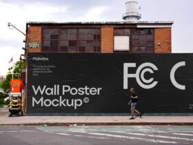 Wall Urban Poster PSD Mockup