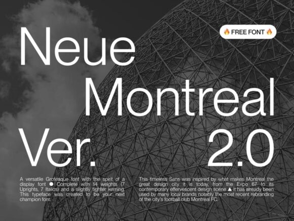 Neue Montreal: Grotesque Display Font in 14 Styles - Freebiesbug