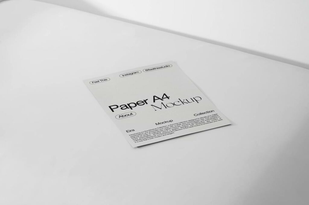 A4 Paper Mockup - Free PSD - Freebiesbug