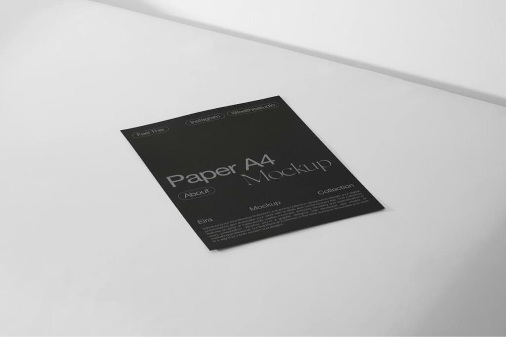 A4 Paper Mockup - Free PSD - Freebiesbug