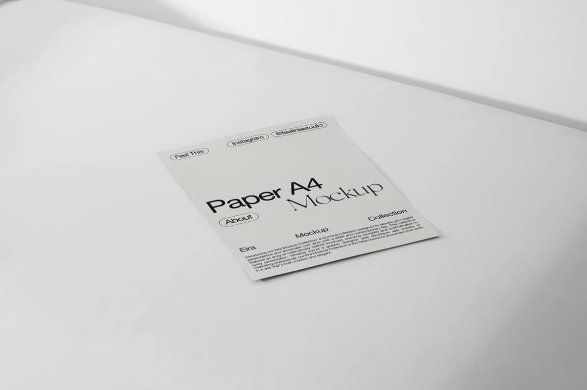 A4 Paper Mockup - Free PSD - Freebiesbug