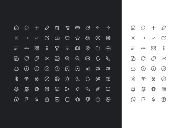 160 Free SVG Dark & Light Icons