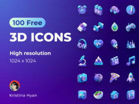 Free Set of 100 3D Icons
