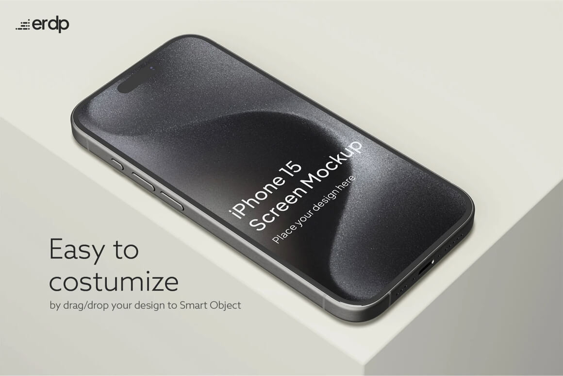Free PSD iPhone 15 Pro Max Mockup - Freebiesbug