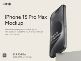 Free PSD iPhone 15 Pro Max Mockup