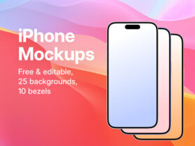 iPhone Mockups with Gradient Backgrounds