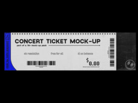 Concert Ticket PSD Mockup