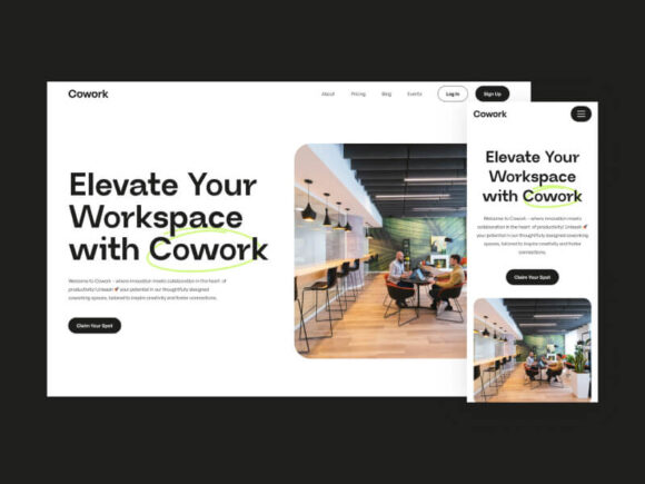 Cowork: Website Template for Coworking Spaces