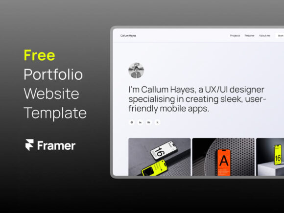 Clean Framer Portfolio Template