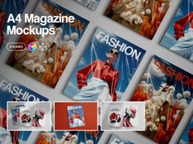 A4 Magazine PSD Mockups