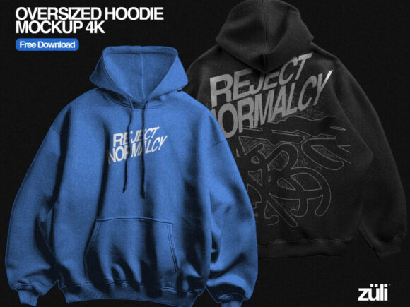 Oversized Hoodie PSD Mockup Freebiesbug