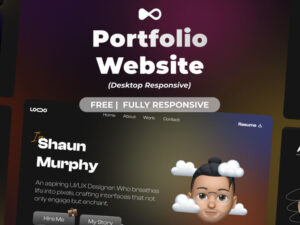 Dribbble portfolio - HTML template - Freebiesbug