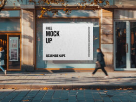 Storefront Poster Mockup - PSD