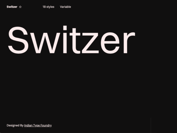 Switzer free font