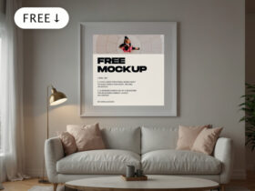 Frame Mockup in a Design Living Room