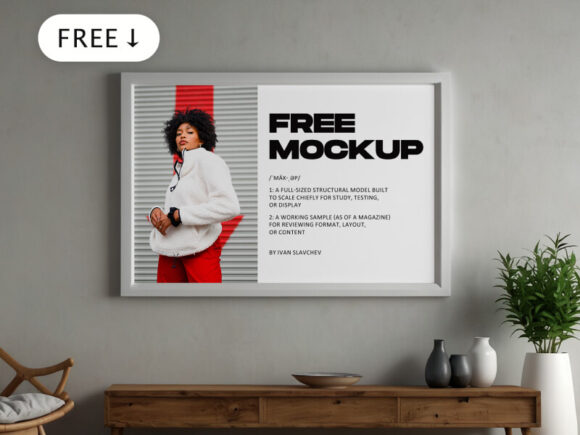 Medium-size Frame Mockup - PSD