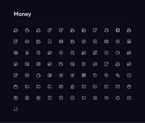 Preview of money icons